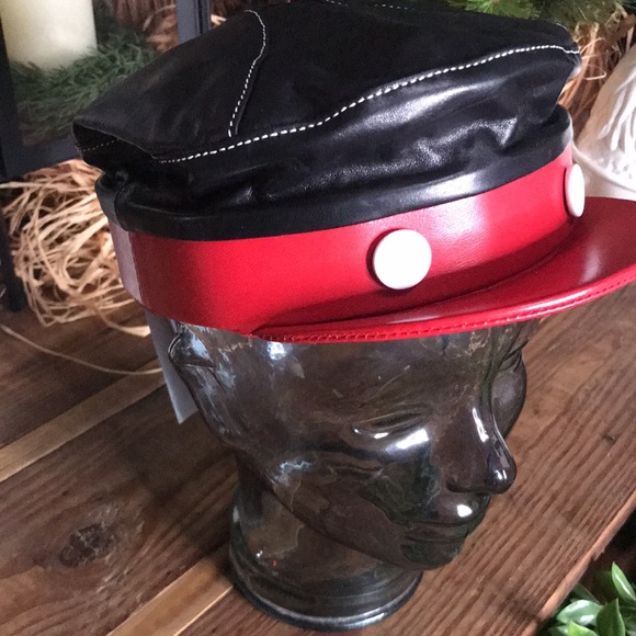 Disney Mickey Mouse X Gigi Burris Millinery 1928 Willie Leather Cap Designer - Picture 5 of 17